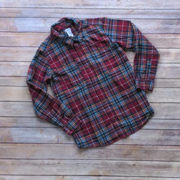 Carter's Red, Plaid, Long-Sleeve Collared Button-Up Shirt -Size 14 - Picture 1 of 5